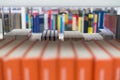 Books at a unicersity library Royalty Free Stock Photo