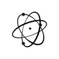 scientific atom orbit cartoon vector illustration