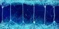 Neuron cells forming net Royalty Free Stock Photo