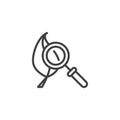 Scientific biology line icon