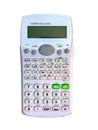 A scientific calculator on a white background Royalty Free Stock Photo