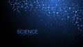 Scientific coronavirus background for medicine, science, technology, chemistry. Science template wallpaper or banner