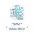 Scientific data archiving concept icon