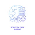 Scientific data sharing concept icon