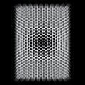 Scientific design of hexagonal elements, atomic lattice, honeycomb. Texture of molecules and atoms. Atom under the