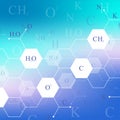 Scientific hexagonal chemistry pattern. Structure molecule DNA research as concept. Science and technology background