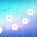 Scientific hexagonal chemistry pattern. Structure molecule DNA research as concept. Science and technology background