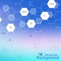 Scientific hexagonal chemistry pattern. Structure molecule DNA research as concept. Science and technology background Royalty Free Stock Photo