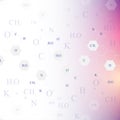 Scientific hexagonal chemistry pattern. Structure molecule DNA research as concept. Science and technology background