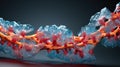 3D Visualization Illustrates the Intricate Molecular Process of Protein Folding in a Scientific Biochemistry Context Royalty Free Stock Photo