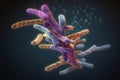 Scientific image of bacteria Citrobacter, generative AI