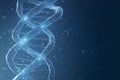 Scientific insight Dark background showcases the intricacies of DNA structure Royalty Free Stock Photo