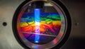 Scientific Laser Analyzing Iridescent Material Royalty Free Stock Photo