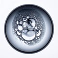 Scientific Macro View of Silver Bubbles Royalty Free Stock Photo