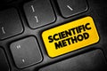 Scientific Method is an empirical method of acquiring knowledge that has characterized the development of science since at least Royalty Free Stock Photo