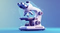 The scientific microscope icon is an isolated modern illustration depicting a realistic lab test and chemistry