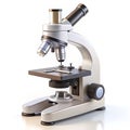Scientific Microscope on a White Background science laboratory Royalty Free Stock Photo
