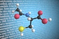 Acetylcysteine scientific molecular model, 3D rendering