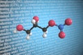Nitroglycerine scientific molecular model, 3D rendering