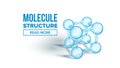 Scientific Molecule Structure Landing Page Vector Royalty Free Stock Photo