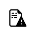 Scientific Paper Academic Journal Caution Danger Glyph Style Icon, Logo, Vector