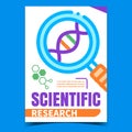 Scientific Research Creative Promo Banner Vector