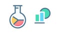Scientific Research Data and Growth Icon, vector design Generative AI Royalty Free Stock Photo