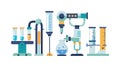 Scientific Research Lab Beakers Vector Art, vector design Generative AI Royalty Free Stock Photo