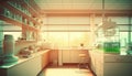 Scientific, research laboratory, pharma, biotech lab interior, AI generative