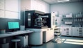 Scientific, research laboratory, pharma, biotech lab interior, AI generative