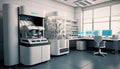 Scientific, research laboratory, pharma, biotech lab interior, AI generative