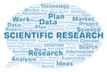 Scientific Research word cloud Royalty Free Stock Photo