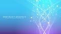Scientific tree concept of network connection background. Database branch information. Futuristic code flow element. Big