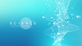Scientific tree concept of network connection background. Database branch information. Futuristic code flow element. Big