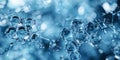 Scientific visualization of molecules depicted on a blue background in an abstract style Royalty Free Stock Photo