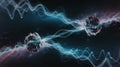 Scientific visualization of particle interaction and wave dynamics in a dark space environment