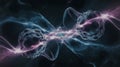 Scientific visualization of particle interaction and wave dynamics in a dark space environment