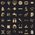 Scientific widget icons set, simple style Royalty Free Stock Photo