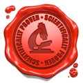 Scientifically Proven - Stamp on Red Wax Seal. Royalty Free Stock Photo