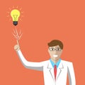 Scientist, aha moment, insight Royalty Free Stock Photo