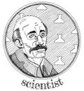 Scientist alchemic profession portrait