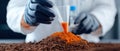 Scientist Analyzing Soil Samples in Laboratory Royalty Free Stock Photo