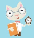 Scientist cat Royalty Free Stock Photo