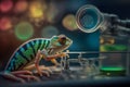Scientist Chameleon Explores Insects in High-Tech Lab Using Unreal Engine and VR Tech