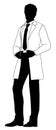 Scientist Chemist Pharmacist Man Silhouette Person Royalty Free Stock Photo