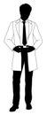 Scientist Chemist Pharmacist Man Silhouette Person