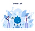 Scientist concept. Idea of education and innovation. Biology,