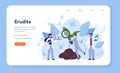 Scientist concept web banner or landing page. Idea of education