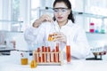 Scientist doing biochemistry research Royalty Free Stock Photo