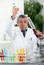 Scientist doing experiments Royalty Free Stock Photo